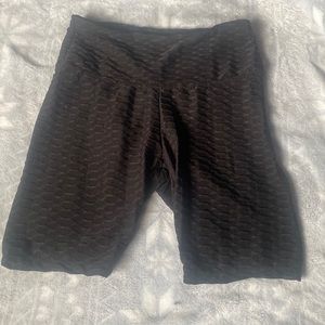 Black TikTok shorts, size small brand no comment